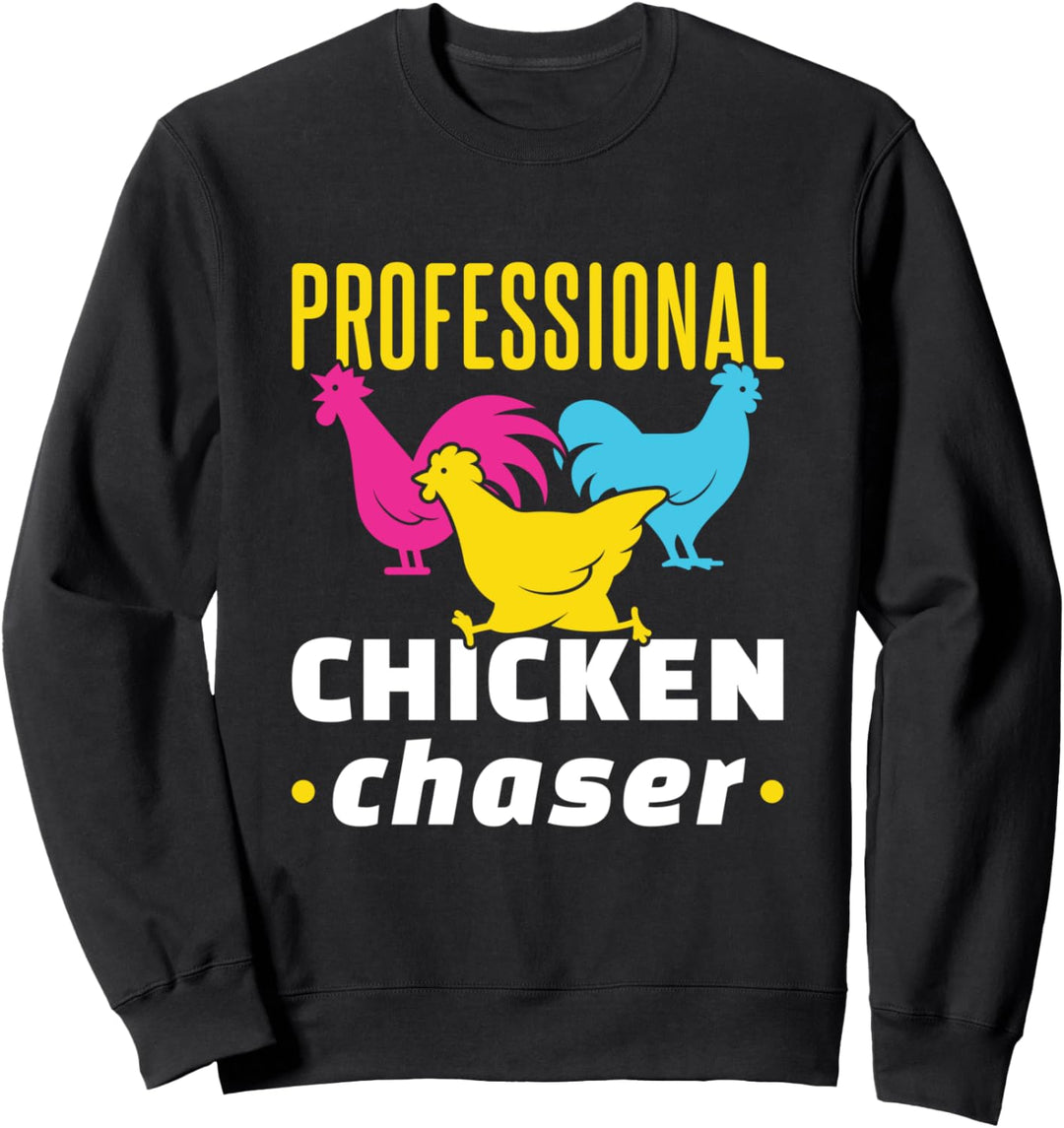 Professioneller Hühnerjagd mit lustigem Hühnerfarm Sweatshirt