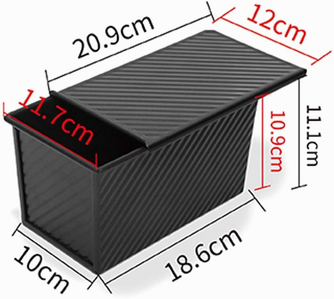 CANDeal Für 450g Teig Toast Brot Backform Gebäck Kuchen Brotbackform Mold Backform mit Deckel(Schwar