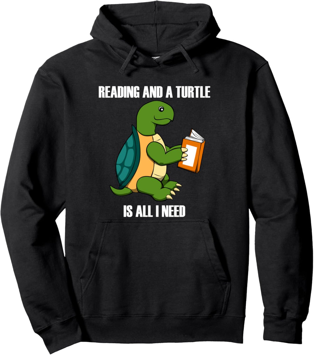 Schildkröte und Buch lesen Spruch Pullover Hoodie