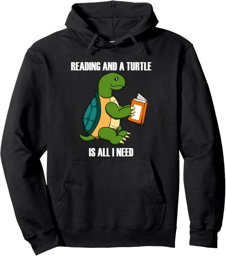 Schildkröte und Buch lesen Spruch Pullover Hoodie
