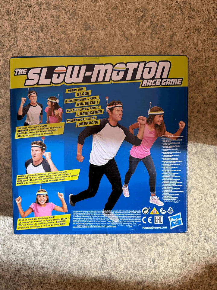 Hasbro Gaming E5804EU4 The Slow Motion Race Game, Partyspiel, mit Langsamkeit zum Sieg, Mehrfarbig