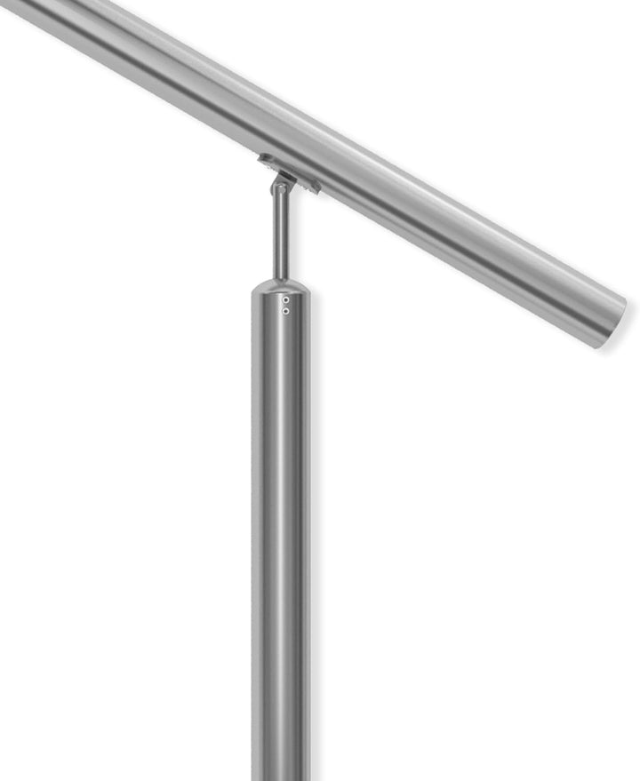 DOLLE Geländer Edelstahl Hauseingang aufgesetzte Montge 2 Pfosten Länge 150 cm Höhe 100 cm witterung