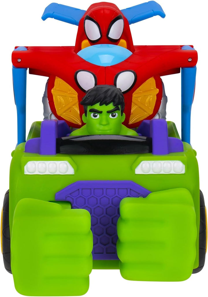 Jazwares Spidey und Seine Super-Freunde SNF0323 - Team Up Fahrzeug, Kombination aus Hulk Fahrzeug &amp;