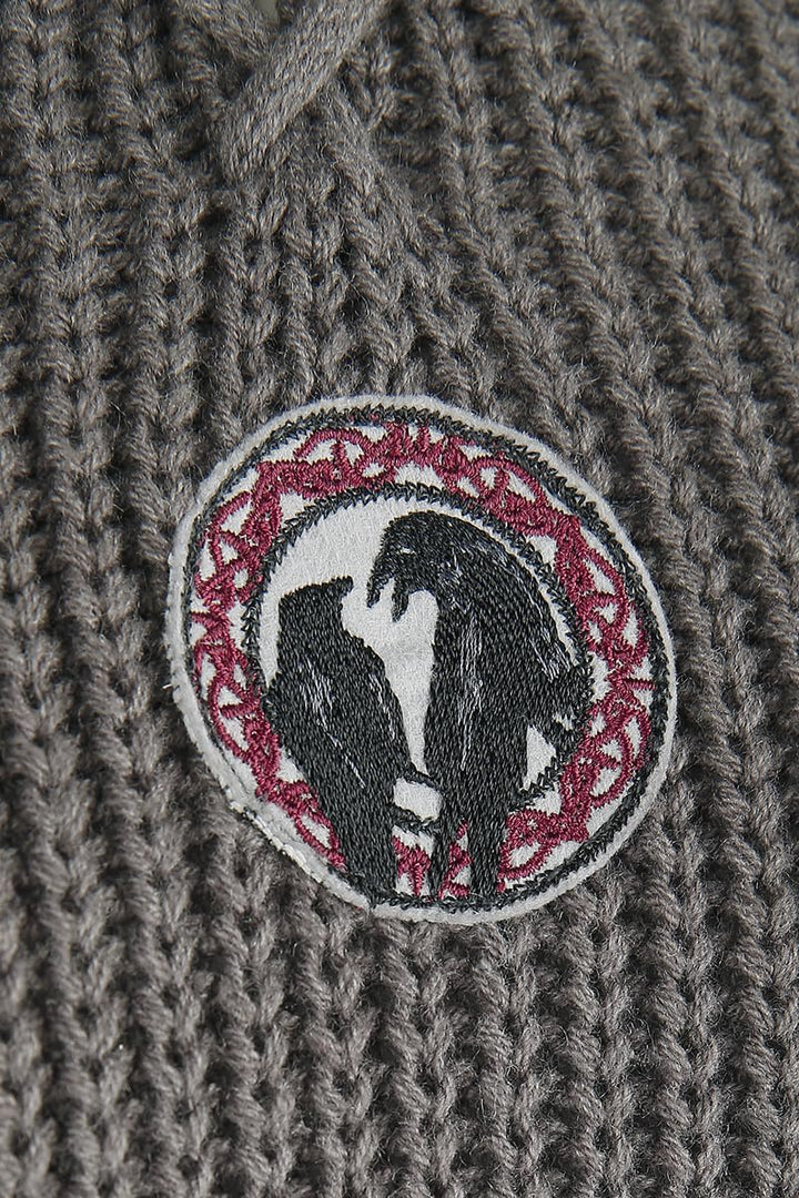 Black Premium by EMP Damen Strickpullover mit Kapuze und Schnürung XL Beige, XL Beige