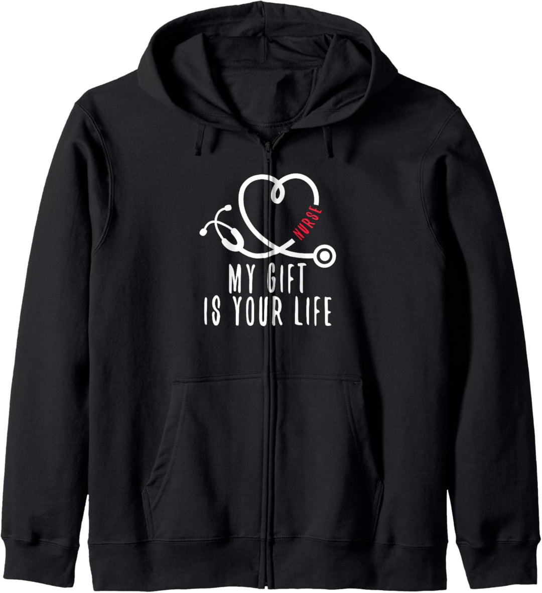 Krankenschwester Stethoskop Herz My gift is your life Kapuzenjacke