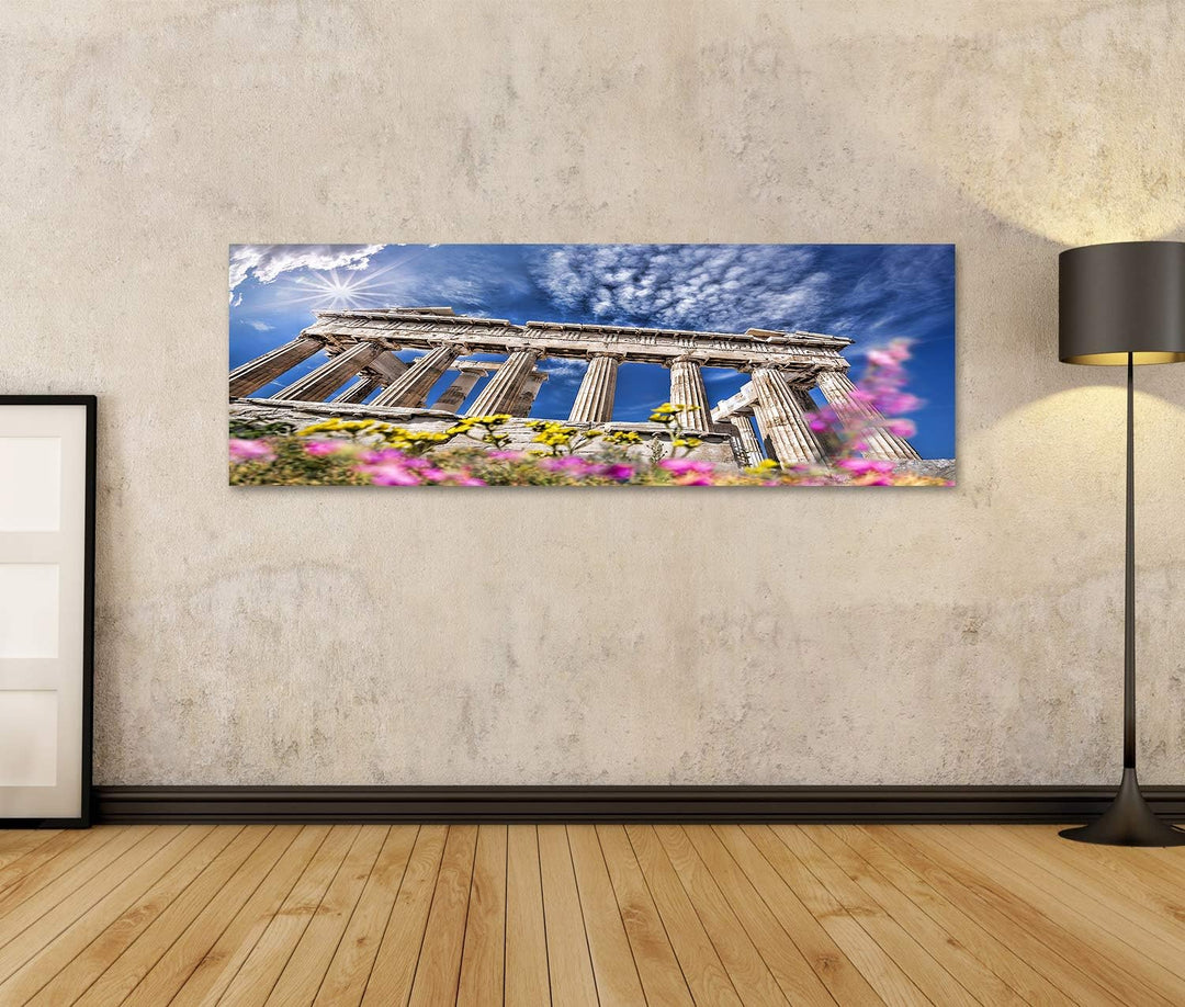 islandburner Bild auf Leinwand Parthenon Tempel Frühling Athener Akropolis Griechenland Bilder Wandb