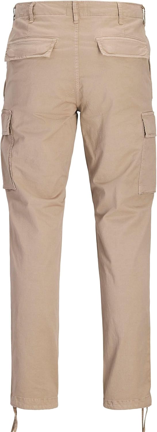 JACK & JONES Male Cargo-Hose Carrot fit Cargo-Hose 33W / 34L Dune/Detail:solid, 33W / 34L Dune/Detai