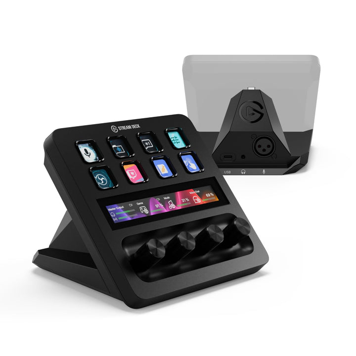 Elgato Stream Deck + XLR - Audio-Mixer & Controller, XLR-zu-USB-Mikrofon-Schnittstelle, Kompatibel m