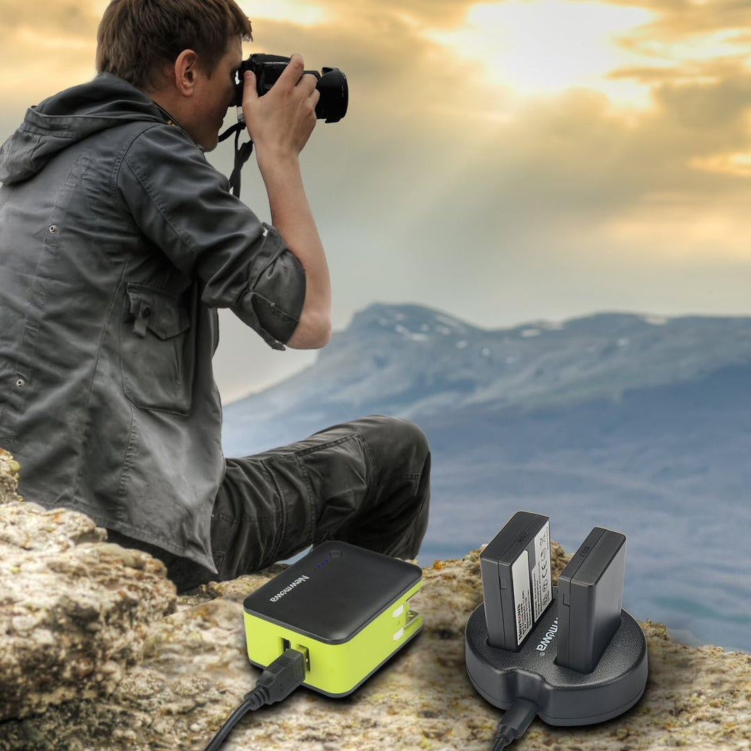 Newmowa Ersatz Akku D-LI109 (2er Pack) und Tragbar USB Ladegerät Kit für Pentax D-Li109 Pentax K-R K