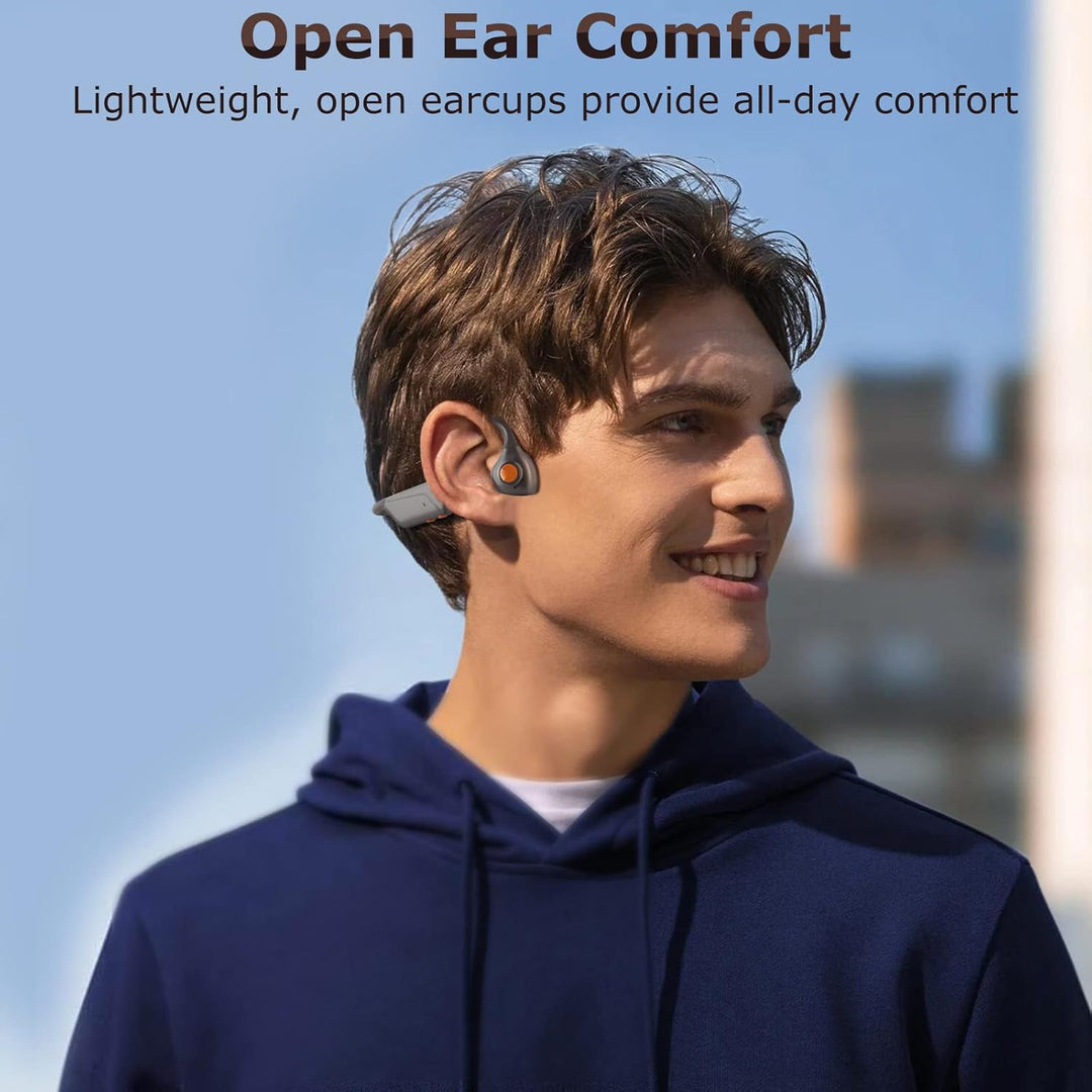MONODEAL Bluetooth Headset mit Mikrofon, Open-Ear Headset Bluetooth 5.1 mit Multipoint-Verbindung, W