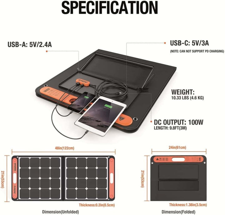 SOLAR PANEL SOLARSAGA 100/HTO587 JACKERY
