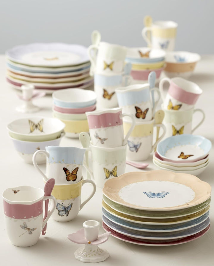 Lenox Tassen-Set mit Schmetterlingswiese, Weiss, 4 Stück, Tasse