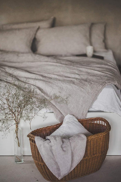 Ger3as Leinen Bettwäsche Set 100% Natur Leinen Stonewashed, Naturfaser Leinen, mit Hotelverschluss 2