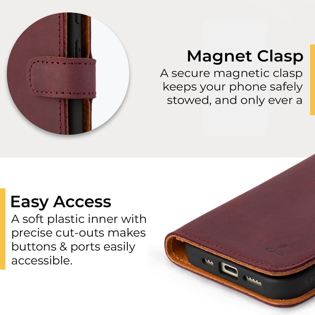 Snakehive Schutzhülle/Klapphülle echt Lederhülle mit Standfunktion, Handmade in Europa für Google Pi