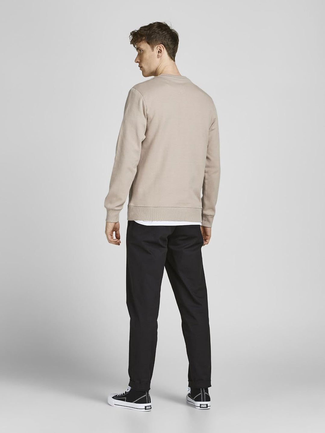 JACK &amp; JONES Herren Jjebasic Sweat Crew Neck Noos Sweatshirt M Beige (Crockery/Reg), M Beige (Crocke