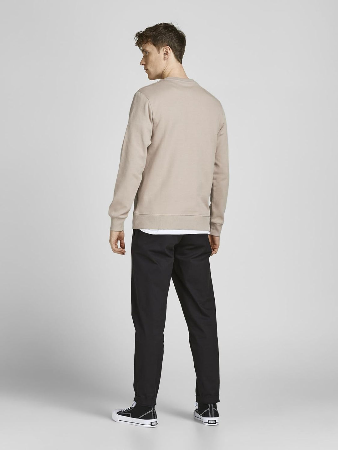 JACK & JONES Male Sweatshirt Einfarbig Sweatshirt, 3XL Beige (Crockery/Reg)