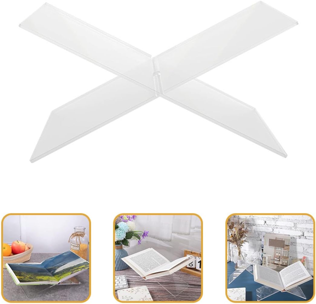 Acryl Buchhalter Acryl Open Book Display Stand Recipe Halter Reading Acryl Buchhalter für Offene Und