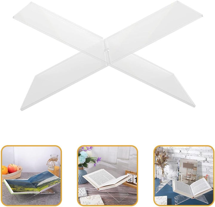 Acryl Buchhalter Acryl Open Book Display Stand Recipe Halter Reading Acryl Buchhalter für Offene Und