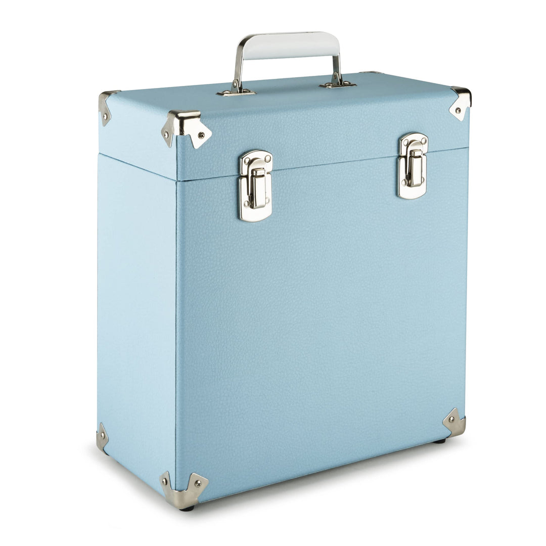 GPO CASE12 Tragbares Aufbewahrungsbox für 12" Schallplatten (für bis zu 30 Vinyl-Schallplatten), Bla