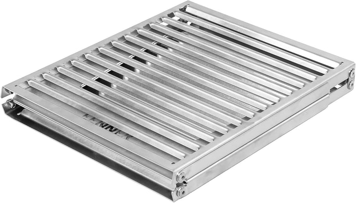 FENNEK Klapprost XL mit Tasche | Mobiler Grillrost zum Aufklappen | Extra stabile Ausführung mit gro