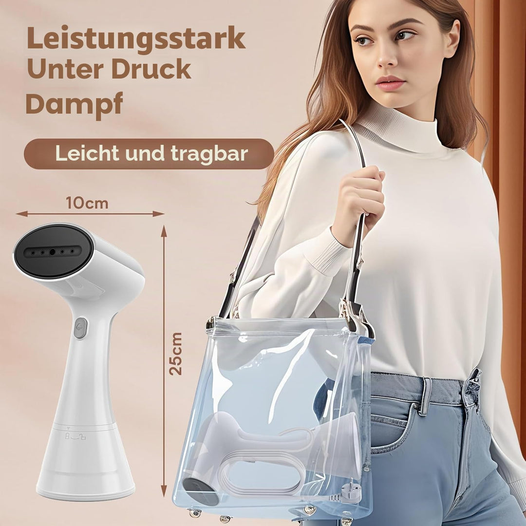 OLAYMEY steamer Dampfglätter 1000W, Steamer für Kleidung, 220ml Wassertank, Tragbarer Dampfbügeleise