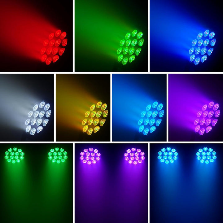 2PC LED Par Strahler 14*6W LED Bühnenlicht Partylicht RGBW DMX512 4-in-1 Par Licht mit Fernbedienung