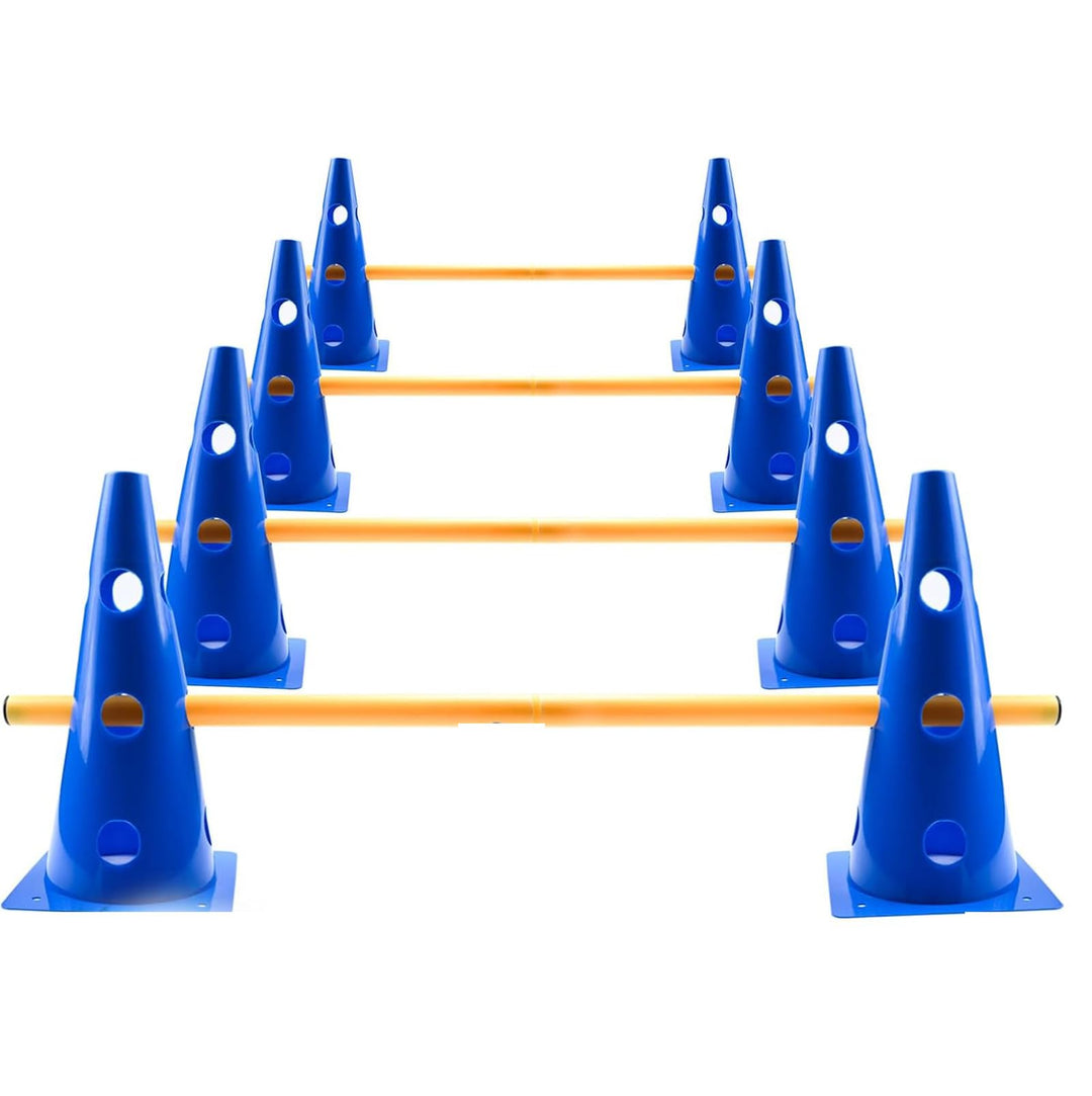 Agility Set Hunde, Sports Hunde Steckhürdenset Agility Hürden Hindernisse für Kinder Hunde, 10 Kegel