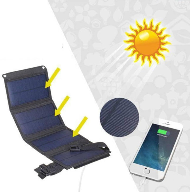 Tyenaza 20W USB Solar Panel, Faltbare tragbare polykristalline Solarzellen -Ladegerät für Out (Schwa