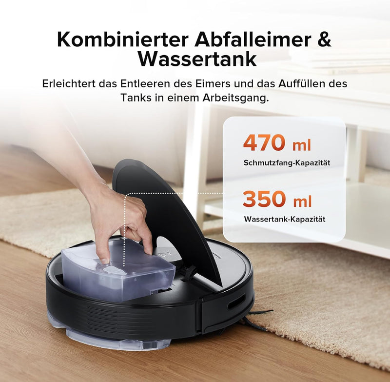 roborock Q7 Max Saugroboter mit Vollgummibürste, 4200Pa Saugkraft, Staubsauger Wischroboter PreciSen