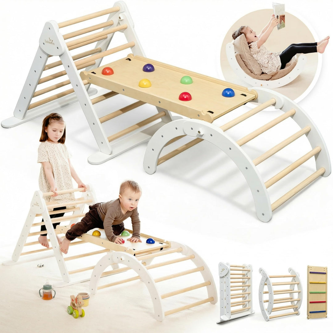 Lululearn® Kletterdreieck, Kletterbogen & Rampe [FALTBAR] ideal für Indoor & Garten - Klettergerüst
