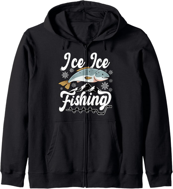 Funny Ice Ice Fishing Dad Grandpa Kapuzenjacke