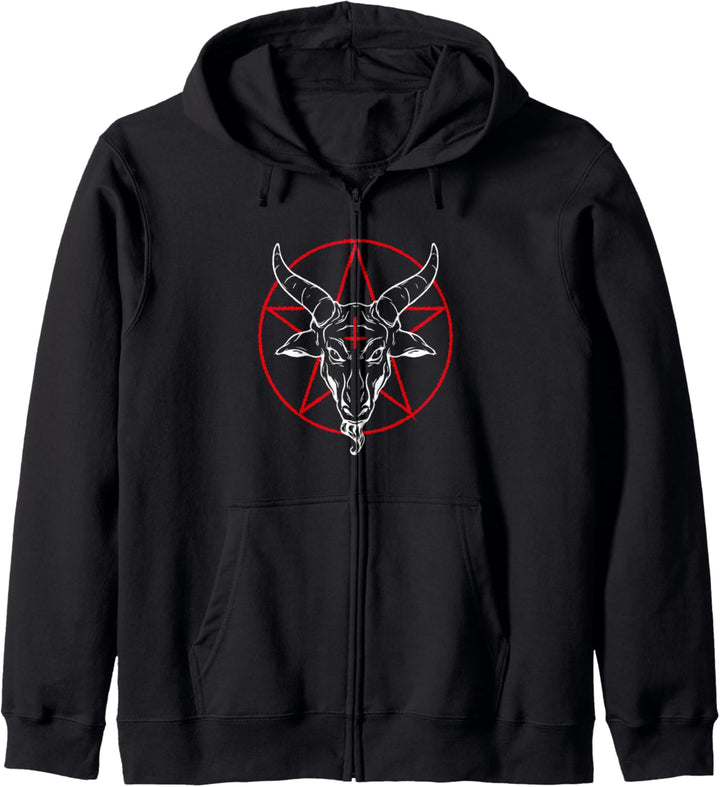 Wütender Baphomet - Satanisches Pentagramm Kapuzenjacke