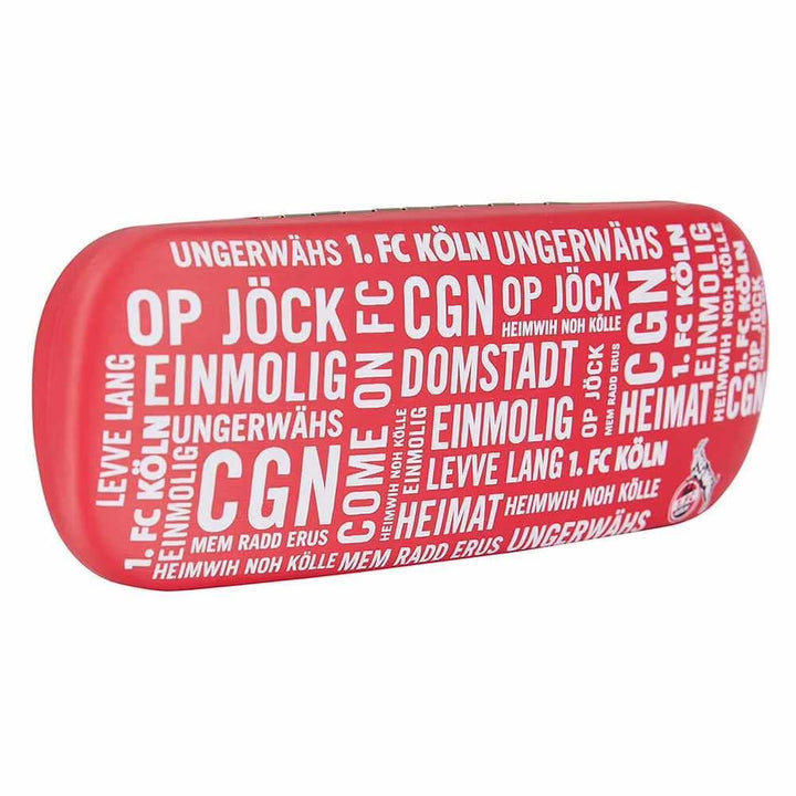 Köln Cologne 1. FC Brillenetui - Ungerwähs rot Hartschale Etui mit Putztuch Plus Lesezeichen I Love