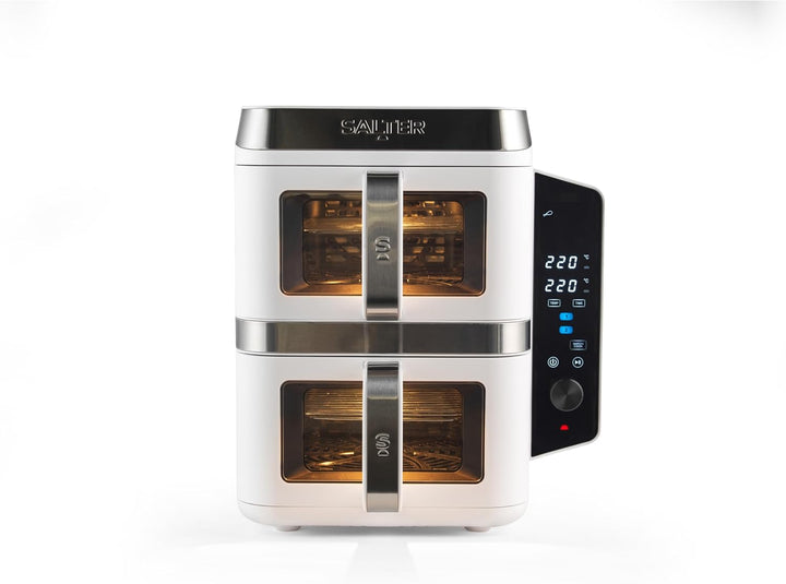Salter VertiCook View Air Fryer - Vertikale Doppelschublade, Kochen auf 4 Ebenen, XL 9L Kapazität -