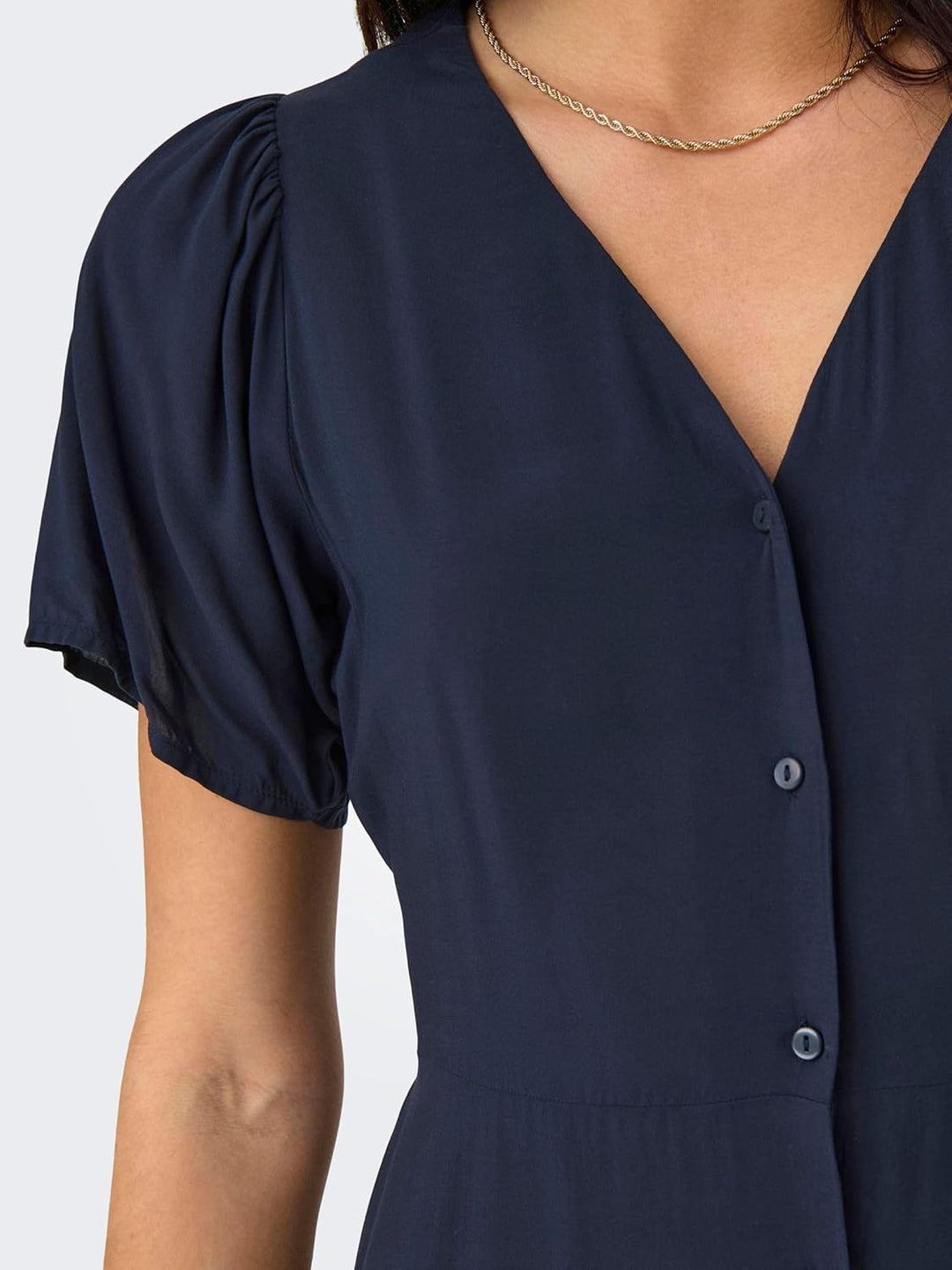 ONLY Damen Viskose Sommer-Kleid Onlnova Life Lucy mit Blumenmuster S Night Sky 1, S Night Sky 1