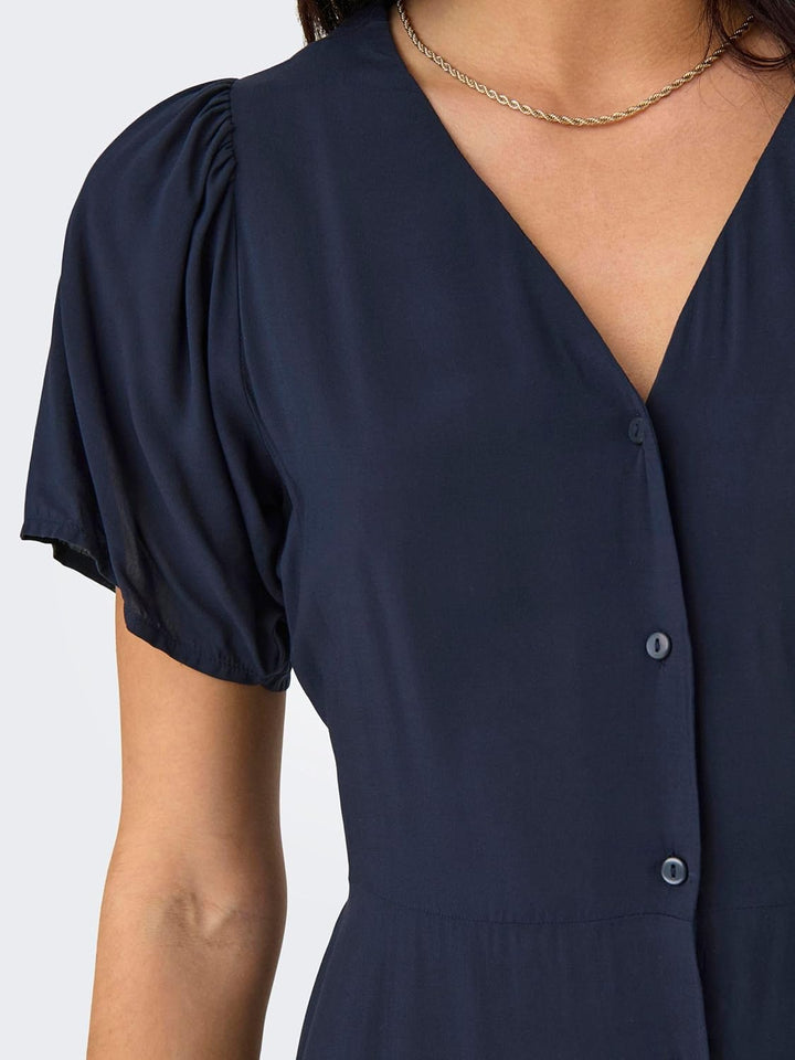 ONLY Damen Viskose Sommer-Kleid Onlnova Life Lucy mit Blumenmuster S Night Sky 1, S Night Sky 1