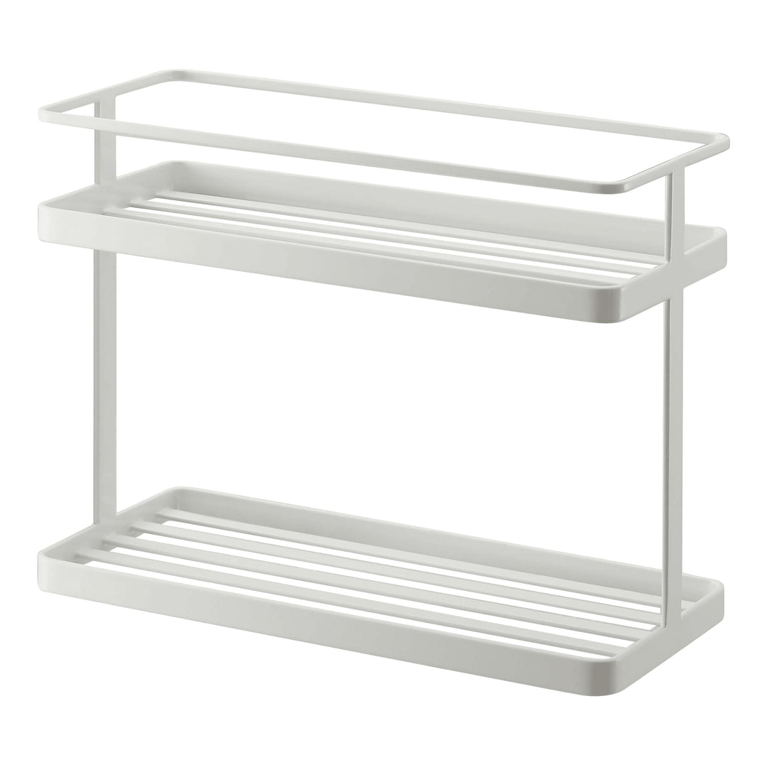 YAMAZAKI Home Arbeitsplatte Gewürzbehälter Aufbewahrung und Organizer Rack | Stahl, Einheitsgrösse,