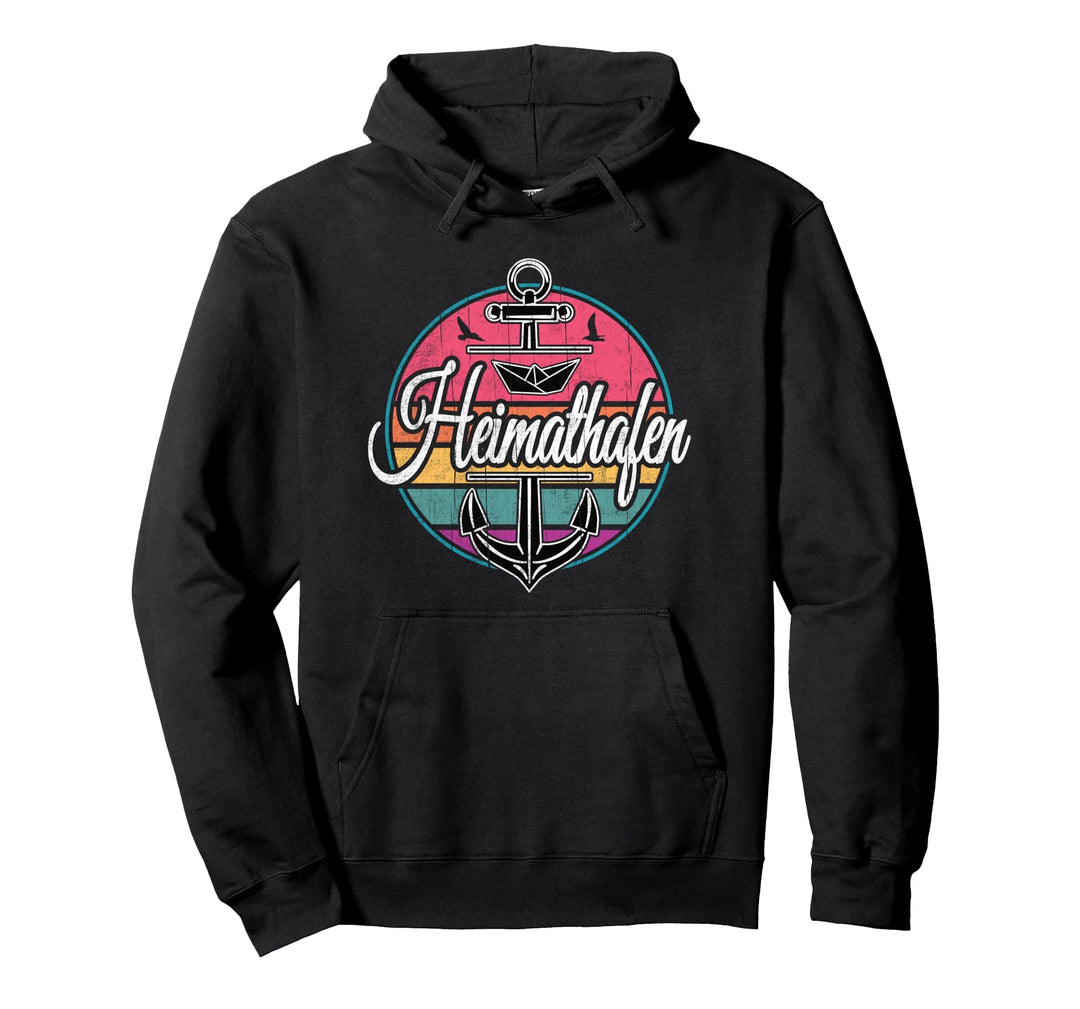 Heimathafen Meer Segelboot Moin Norden Norddeutsch Pullover Hoodie