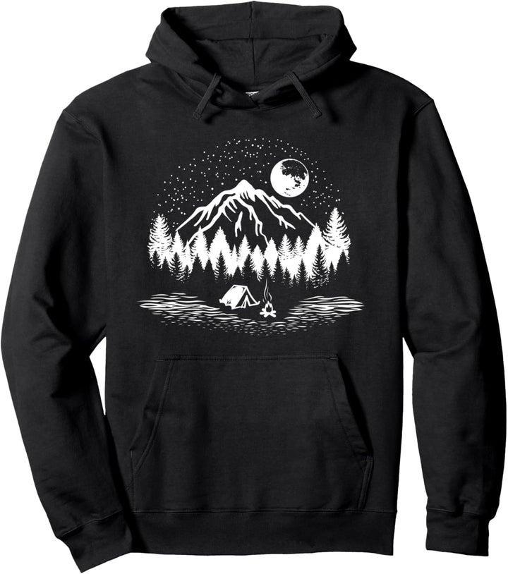 Camping Under Stars - Nature & Hiking Lover Pullover Hoodie