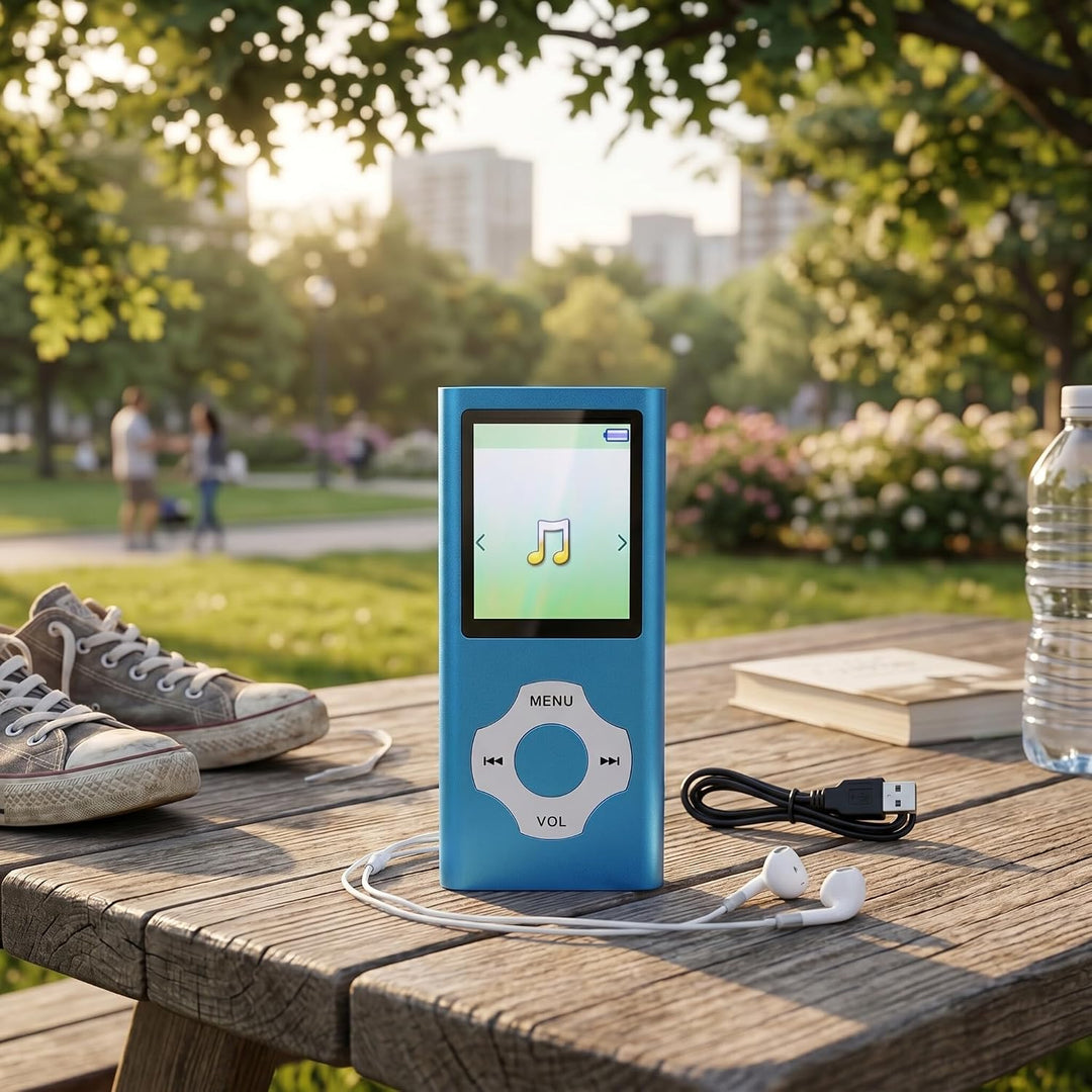 1,8 Zoll Farbbildschirm MP3 MP4 Player, Verlustfreier HiFi Sound, Unterstützt 128 GB TF Karte, Sprac