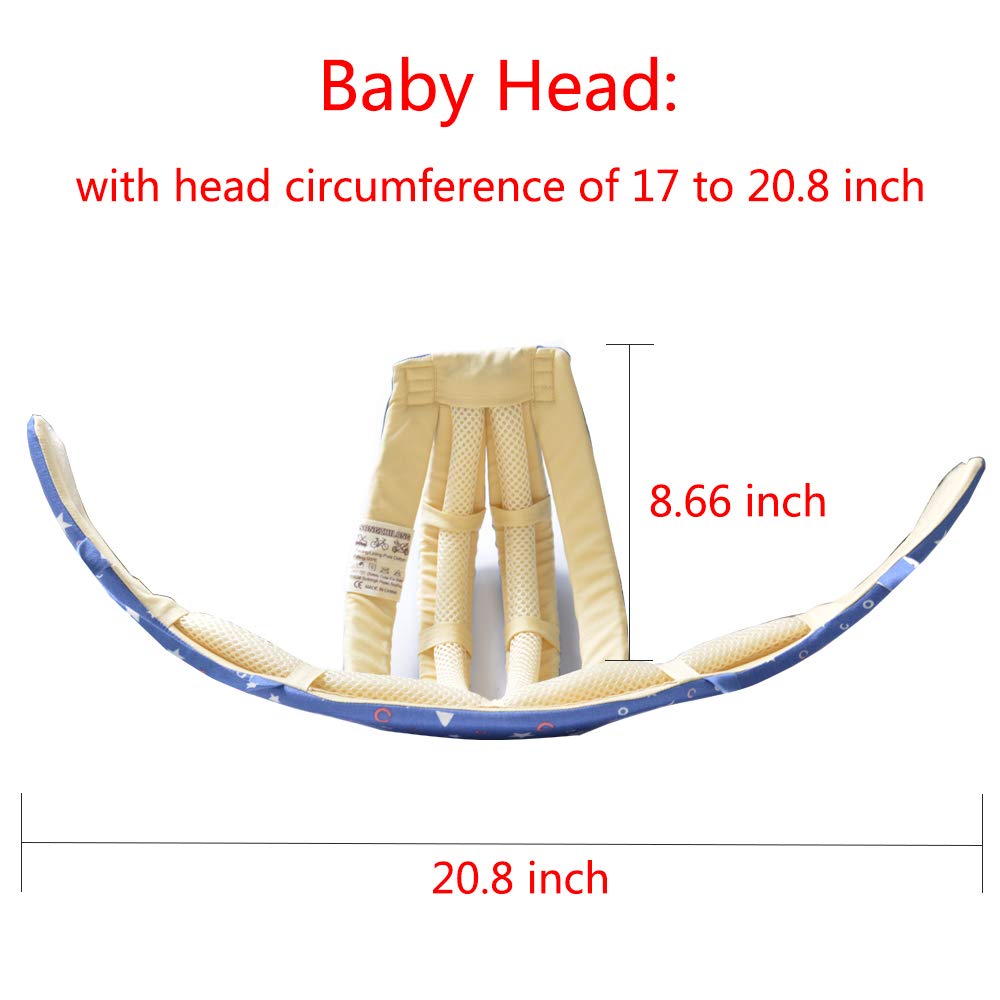 IULONEE Baby Helm Kleinkind Schutzhut Kleinkind Kopfschutz Baumwolle Hut Kleinkind Verstellbarer Sch