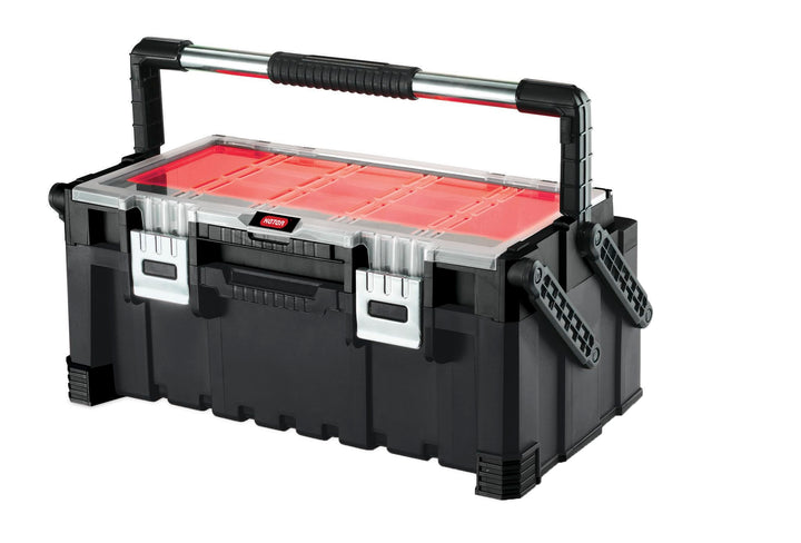 Keter 17187311 Werkzeugbox inkl. Sortimentskasten Master Pro Serie Cantilever Tool Box 22 Zoll, Kuns