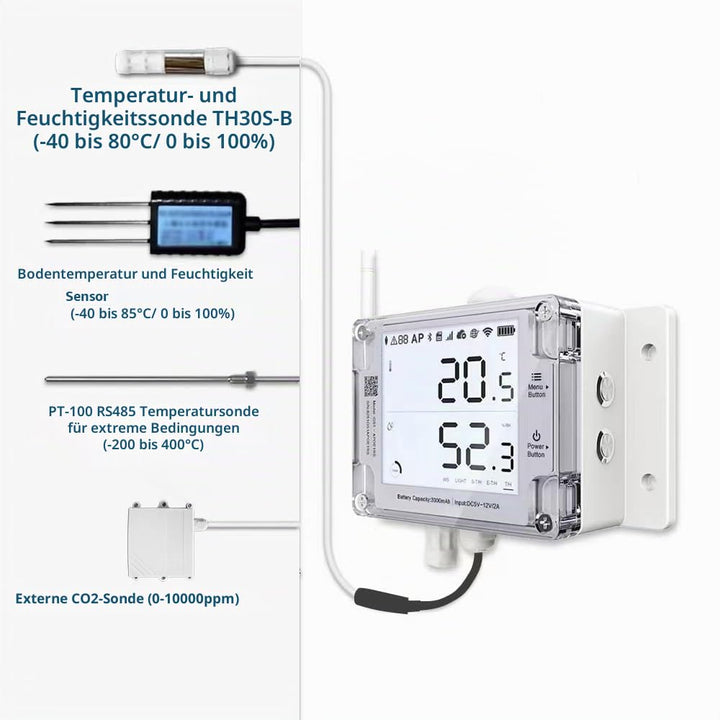 UbiBot GS1-A1RS Industrietauglicher Temperatur- und Feuchtigkeitsrekorder, WiFi-Verbindung, unterstü