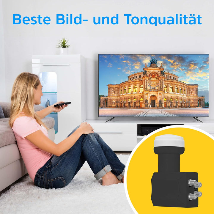 TechniSat Universal-Quattro-LNB mit 40mm Feedaufnahme (Multischalterbetrieb für viele Teilnehmer, ke