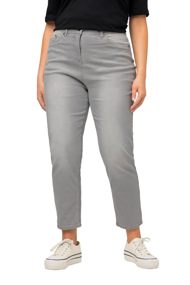 Ulla Popken Damen Jeans 32W / 30L Graubeige, 32W / 30L Graubeige