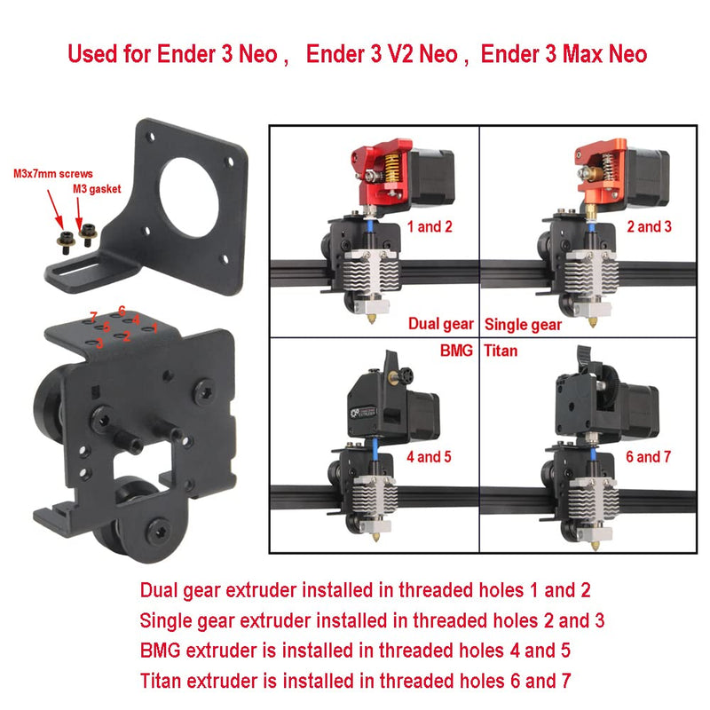 Zeberoxyz Upgrade Direktantriebsplatte mit Riemenscheiben mit Doppelzahnrad-Extruder Kit Nur für End