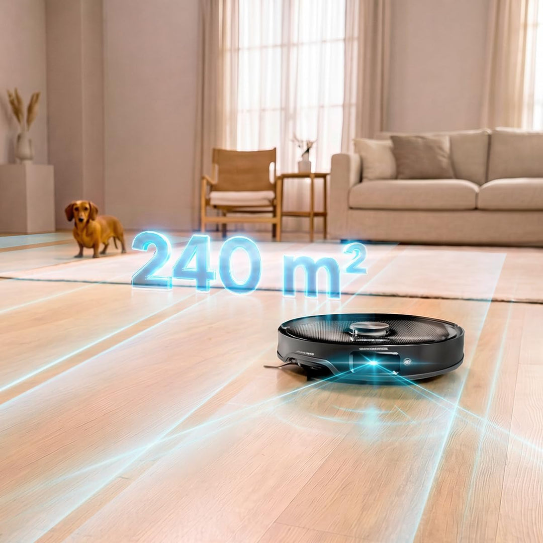 Cecotec Saugroboter mit Wischfunktion Conga X80 Pro. 25.000 Pa KI-Objekterkennung Laser Eye anhebbar