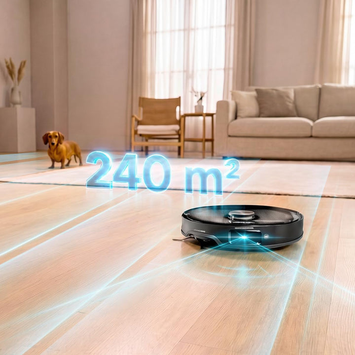 Cecotec Saugroboter mit Wischfunktion Conga X80 Pro. 25.000 Pa KI-Objekterkennung Laser Eye anhebbar