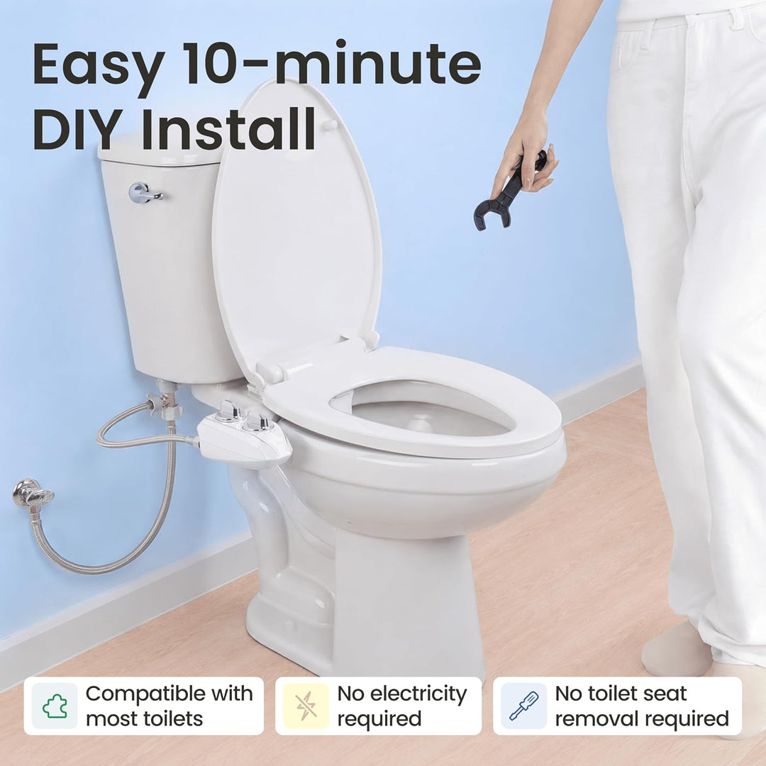 LUXE Bidet NEO 120 Plus – Next-Generation Bidet WC-Sitz Befestigung mit innovativen EZ-Lift Scharnie