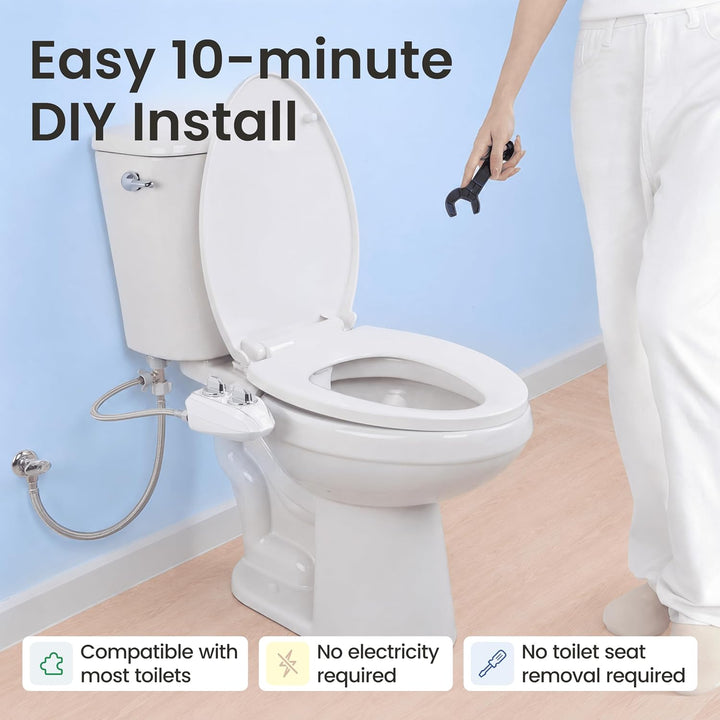 LUXE Bidet NEO 120 Plus – Next-Generation Bidet WC-Sitz Befestigung mit innovativen EZ-Lift Scharnie